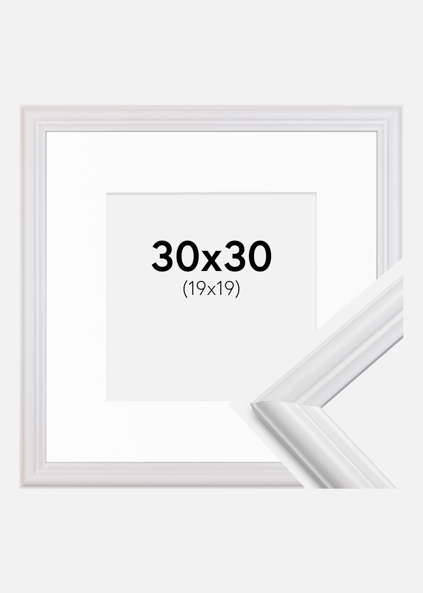 Marco Siljan Blanco 30x30 cm - Paspartú Blanco 20x20 cm
