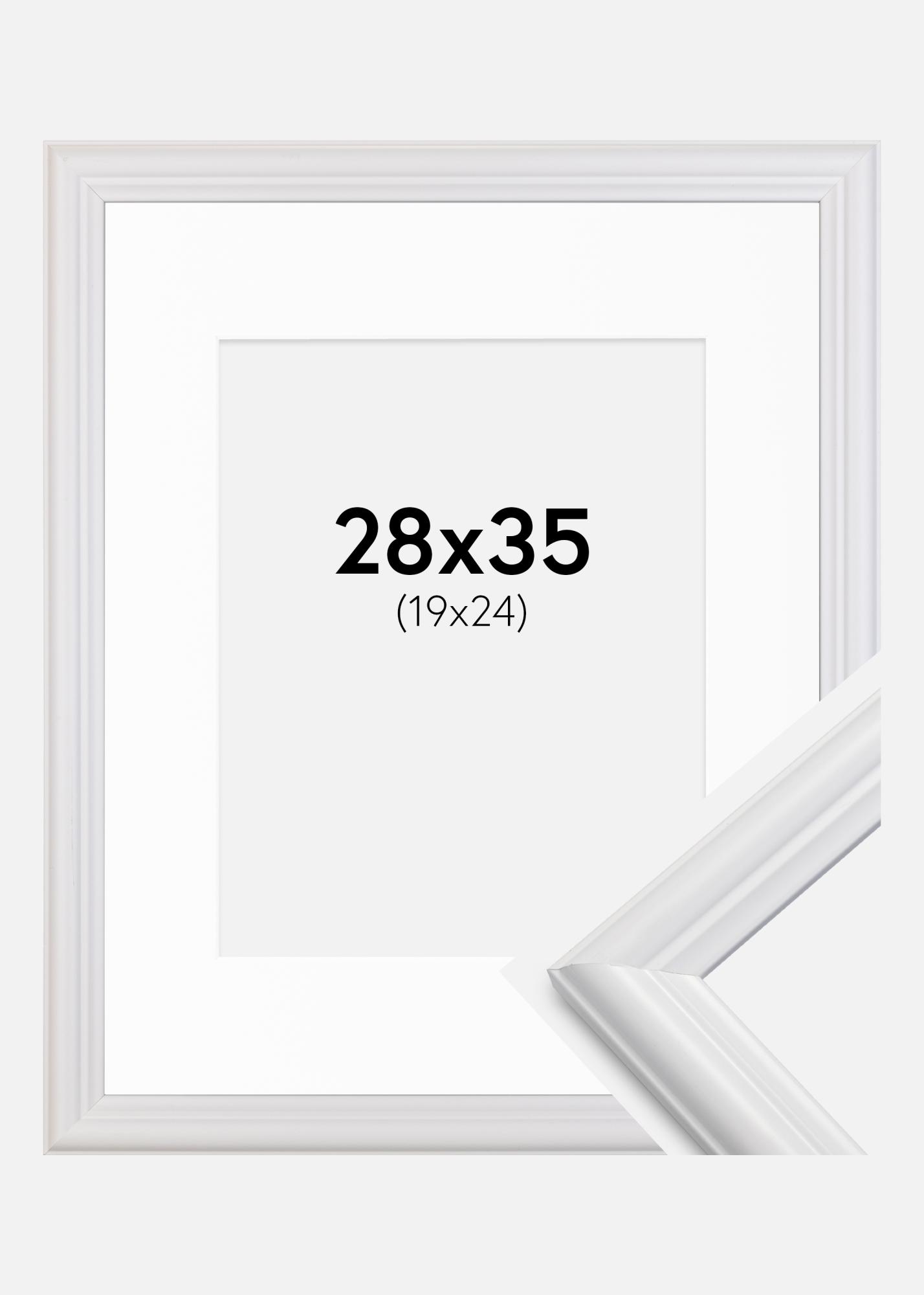 Marco Siljan Blanco 28x35 cm - Paspartú Blanco 20x25 cm